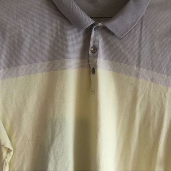 Calvin Klein Golf Shirt in pretty pale yellow with grey contrast - Picture 2 of 8